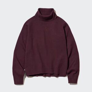 Uniqlo Maroon Burgundy Turtleneck Sweater